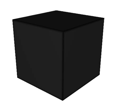 Un cube de couleur noire